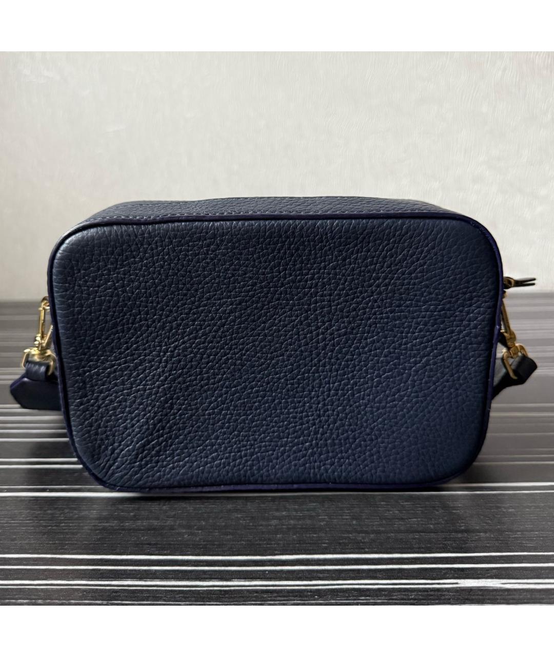 COCCINELLE Темно-синяя кожаная сумка через плечо, фото 3