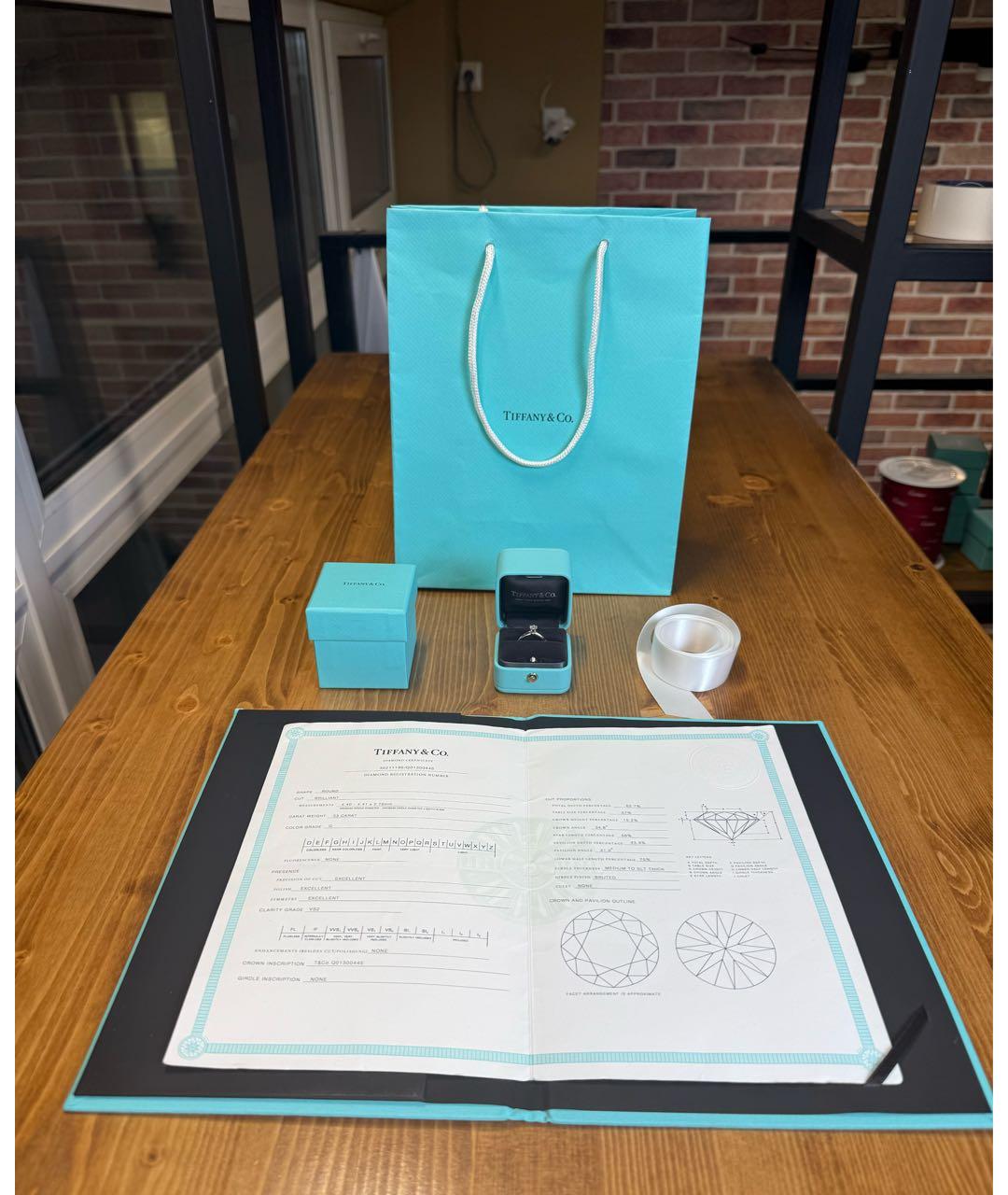 TIFFANY&CO Серебряное платиновое кольцо, фото 6