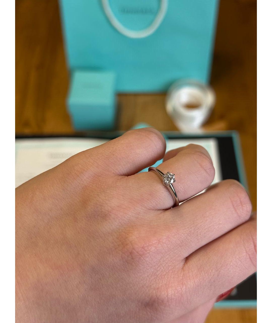 TIFFANY&CO Серебряное платиновое кольцо, фото 5