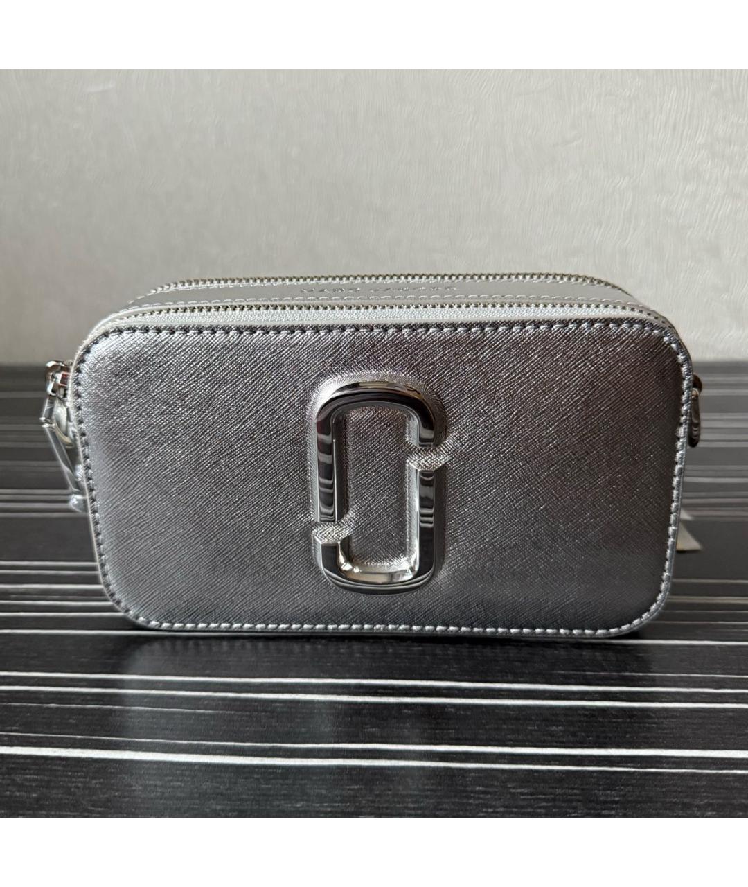 MARC JACOBS Серебряная кожаная сумка через плечо, фото 7
