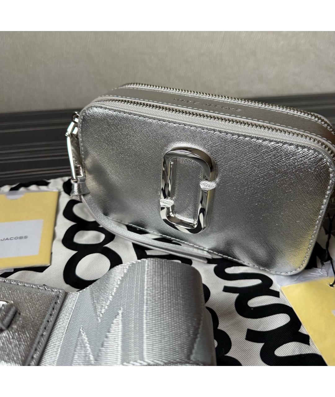 MARC JACOBS Серебряная кожаная сумка через плечо, фото 5