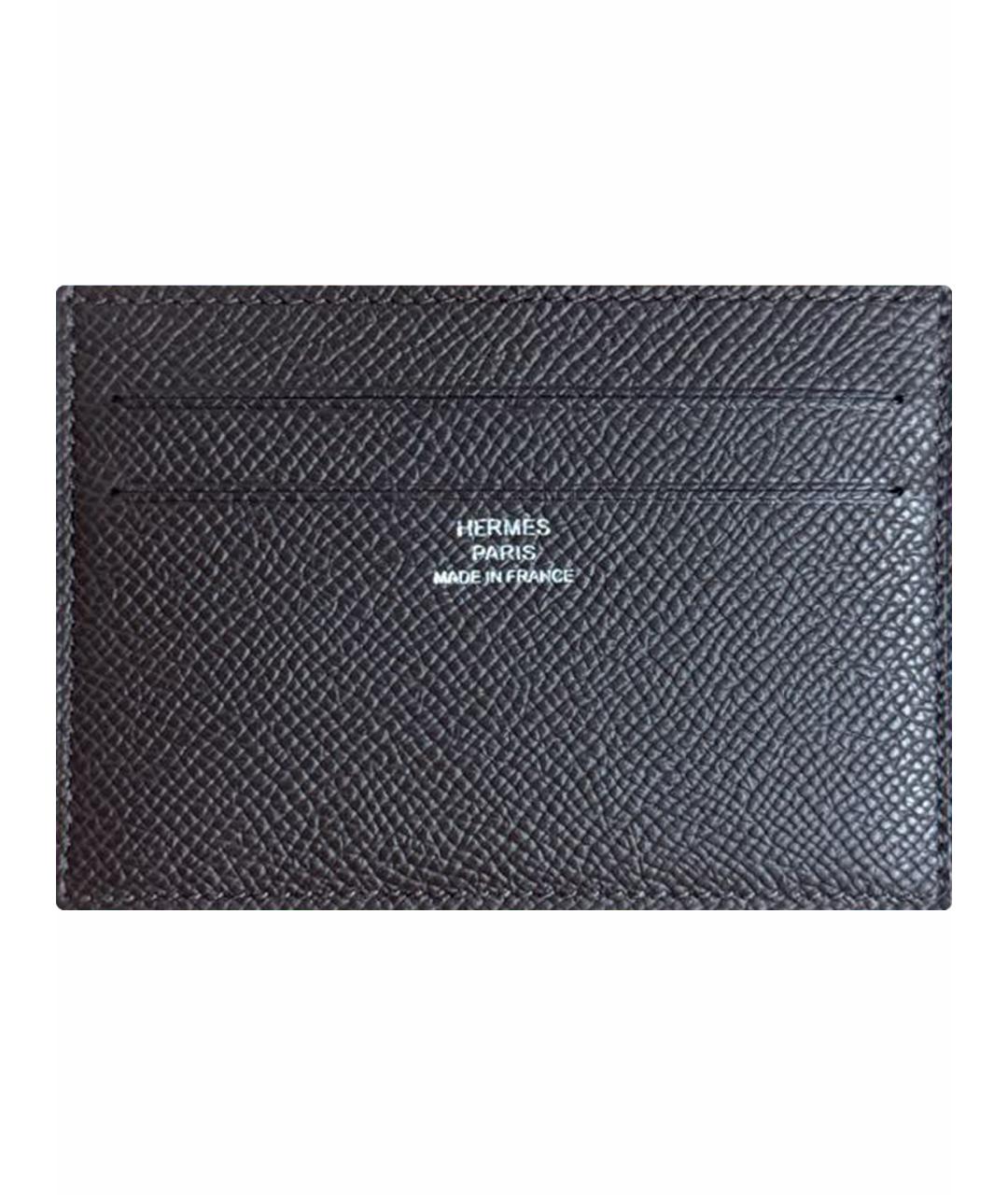 HERMES Коричневый кожаный кардхолдер, фото 1