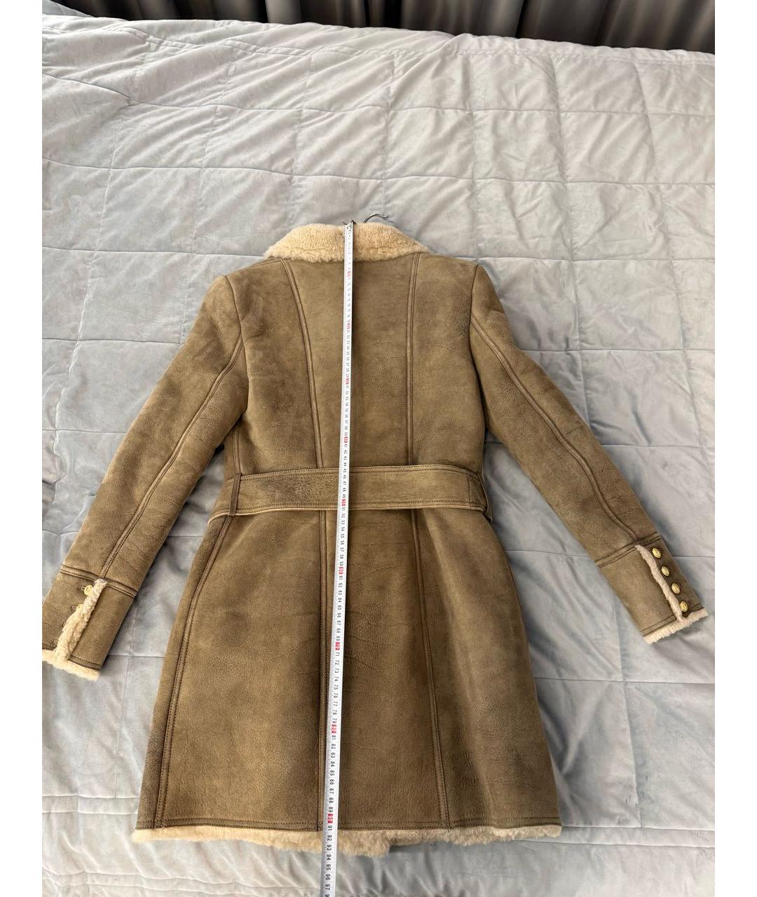 BALMAIN Бежевая меховая дубленка, фото 6