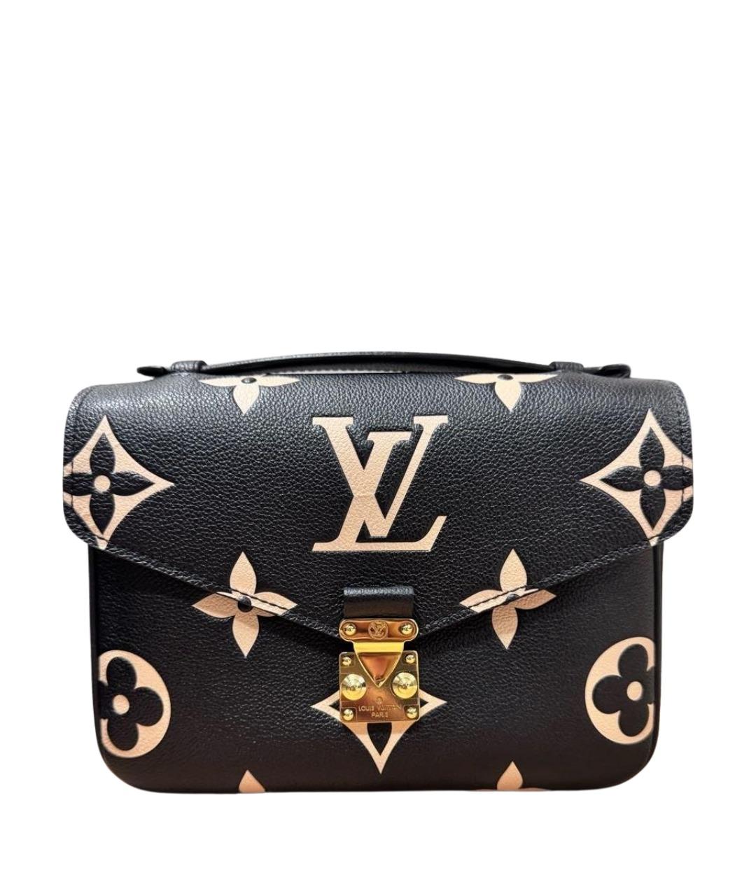 LOUIS VUITTON Черная кожаная сумка через плечо, фото 1