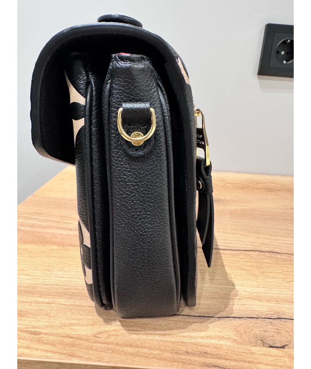 LOUIS VUITTON Черная кожаная сумка через плечо, фото 2