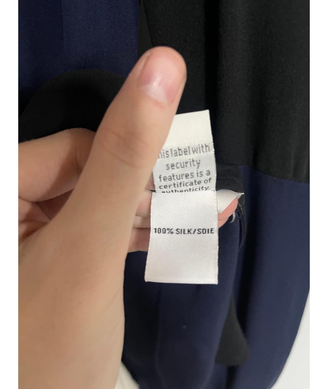 DIANE VON FURSTENBERG Синяя шелковая блузы, фото 5