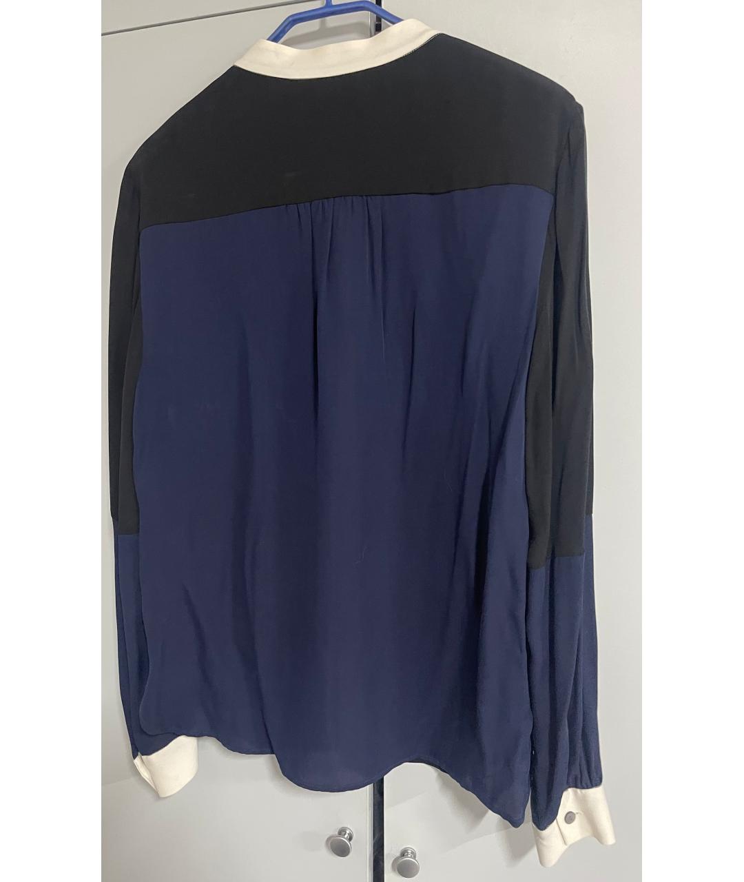 DIANE VON FURSTENBERG Синяя шелковая блузы, фото 8