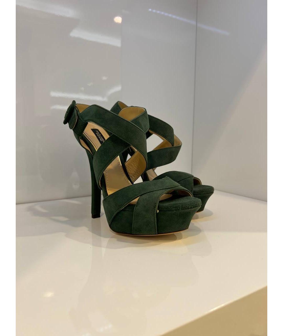 DOLCE&GABBANA Зеленые босоножки, фото 2