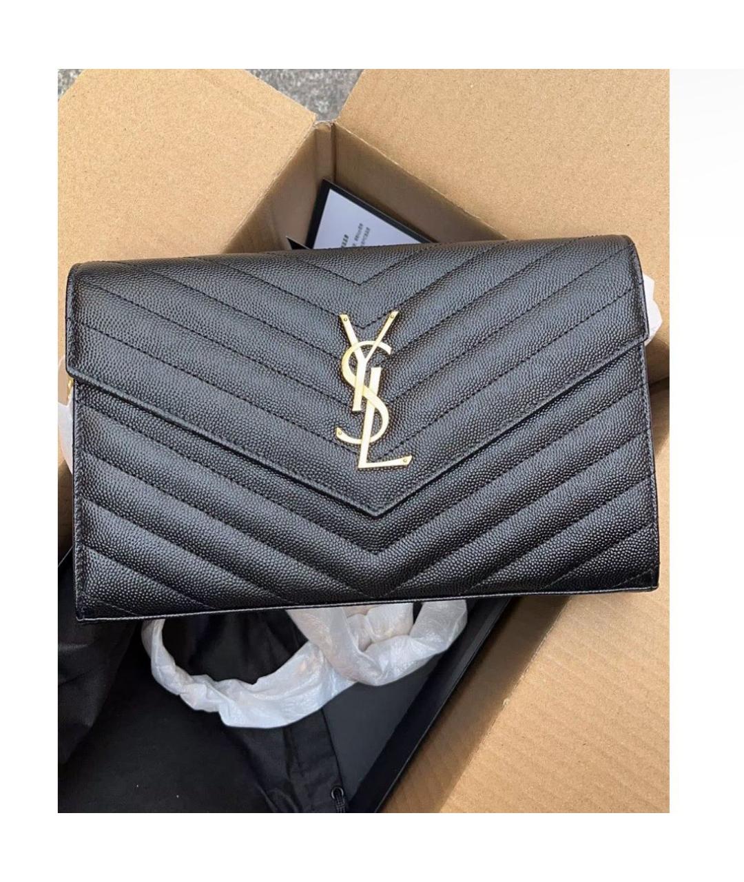 SAINT LAURENT Черный кошелек, фото 3