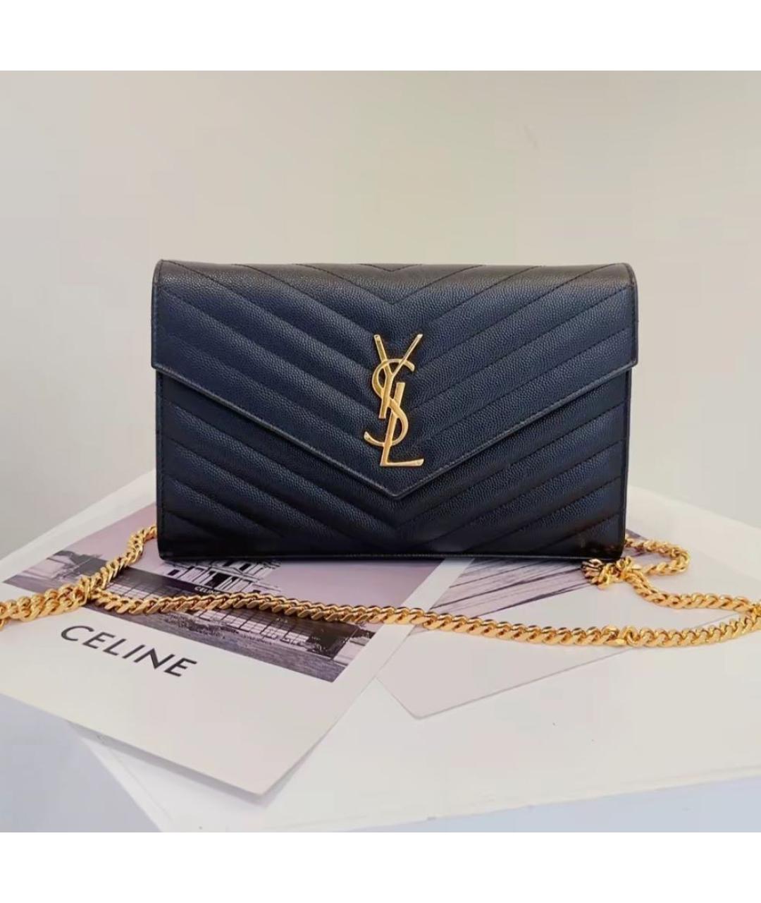 SAINT LAURENT Черный кошелек, фото 2