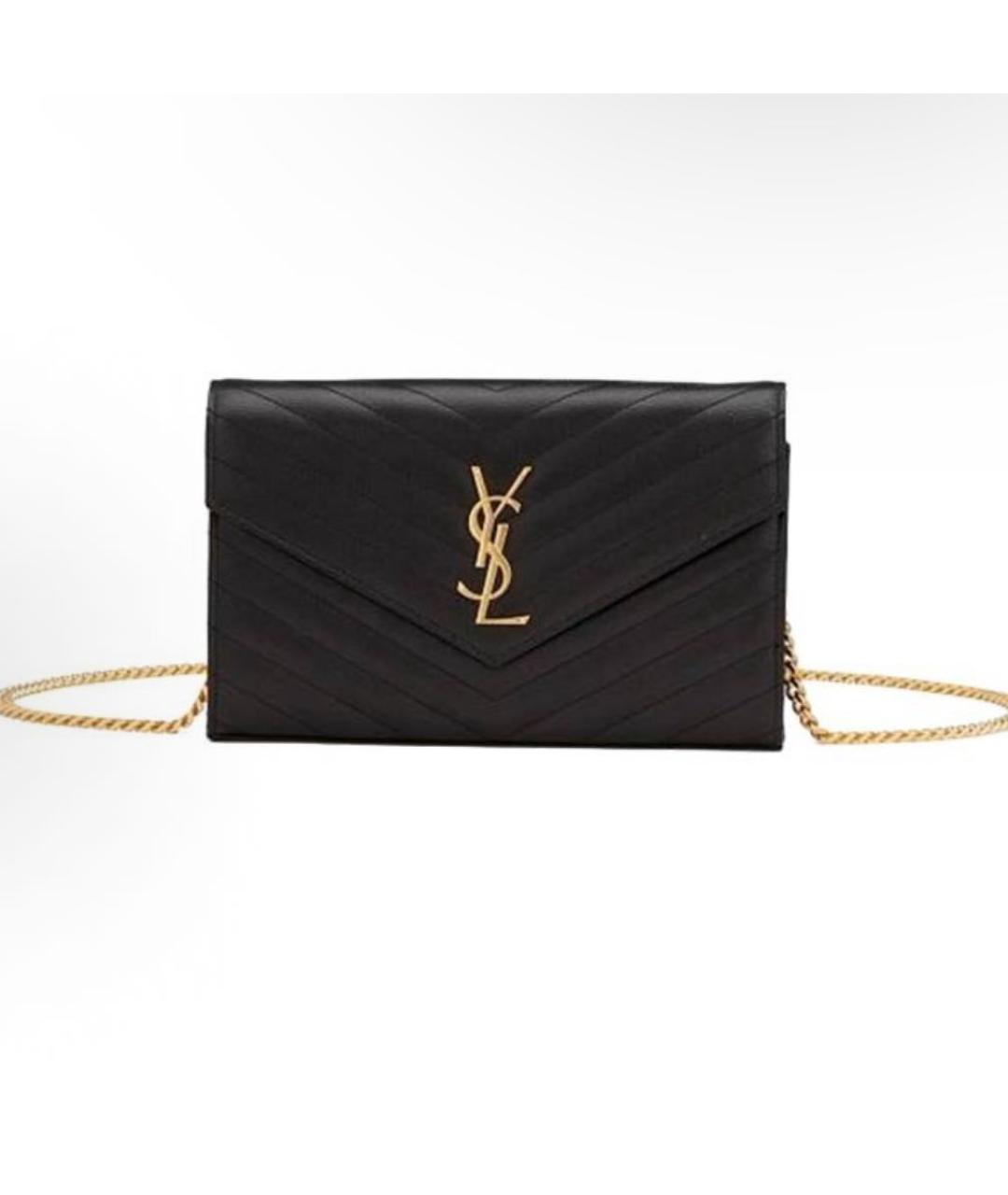 SAINT LAURENT Черный кошелек, фото 4