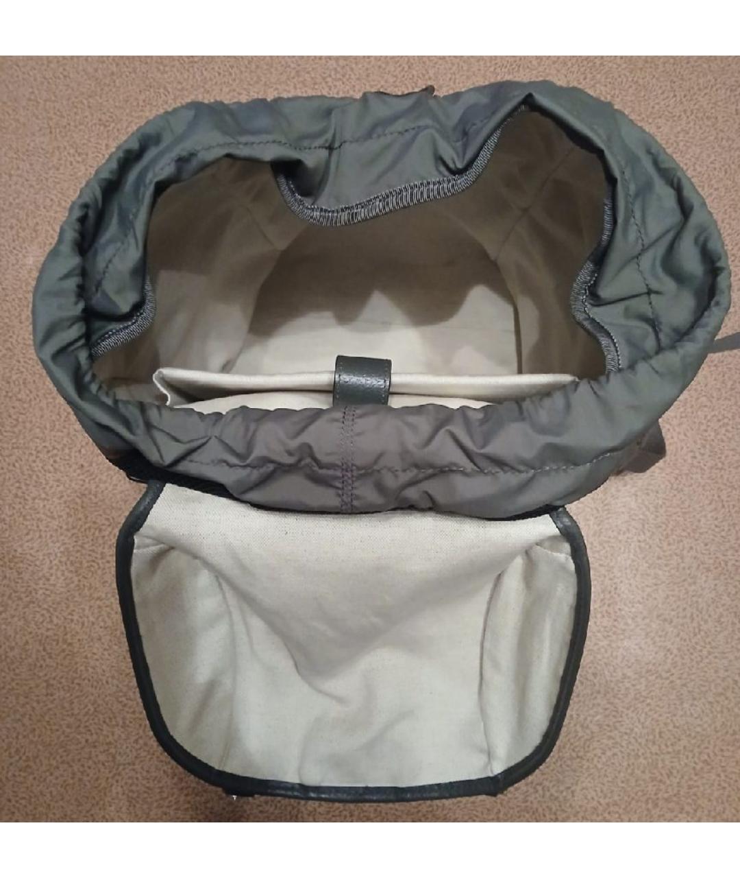 GUCCI Антрацитовый кожаный рюкзак, фото 5