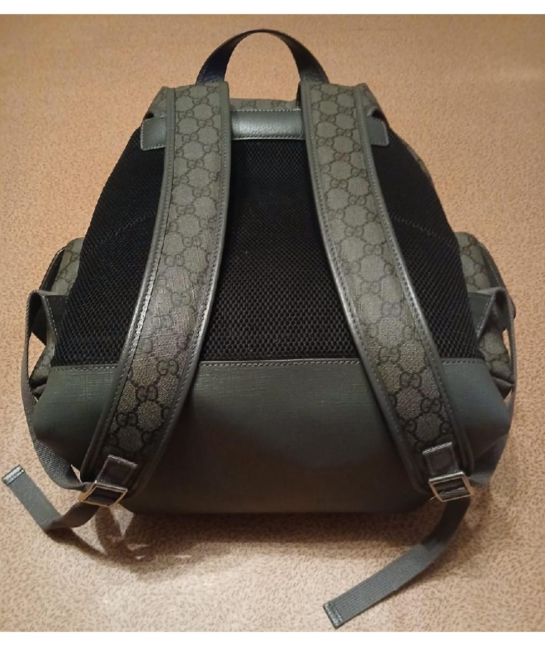 GUCCI Антрацитовый кожаный рюкзак, фото 6