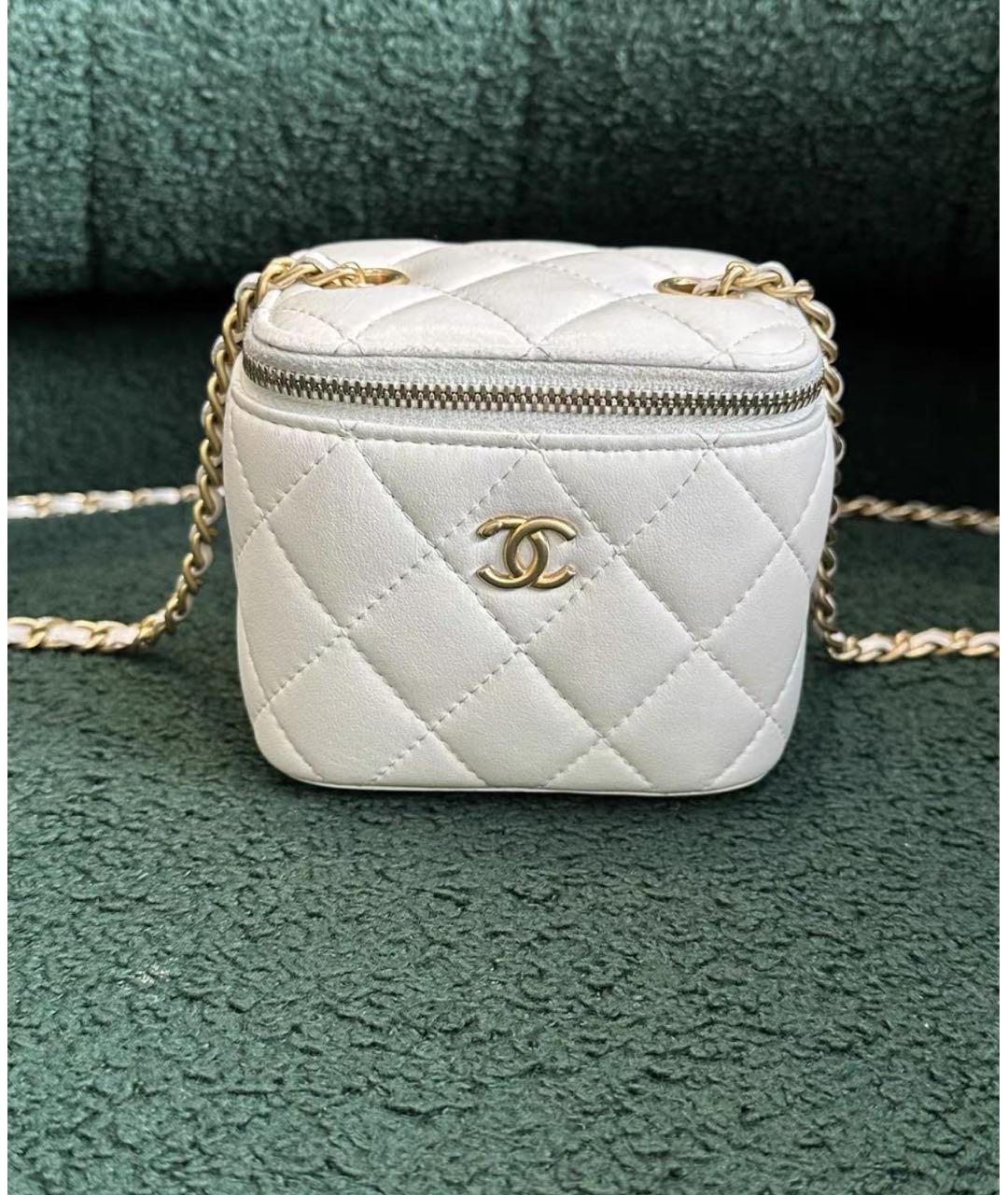 CHANEL Бежевая кожаная сумка через плечо, фото 2