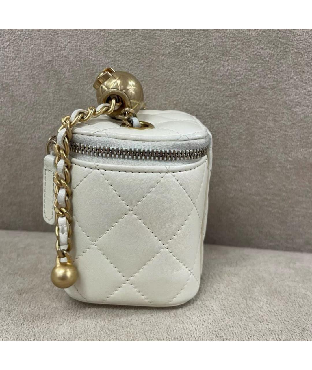 CHANEL Бежевая кожаная сумка через плечо, фото 4