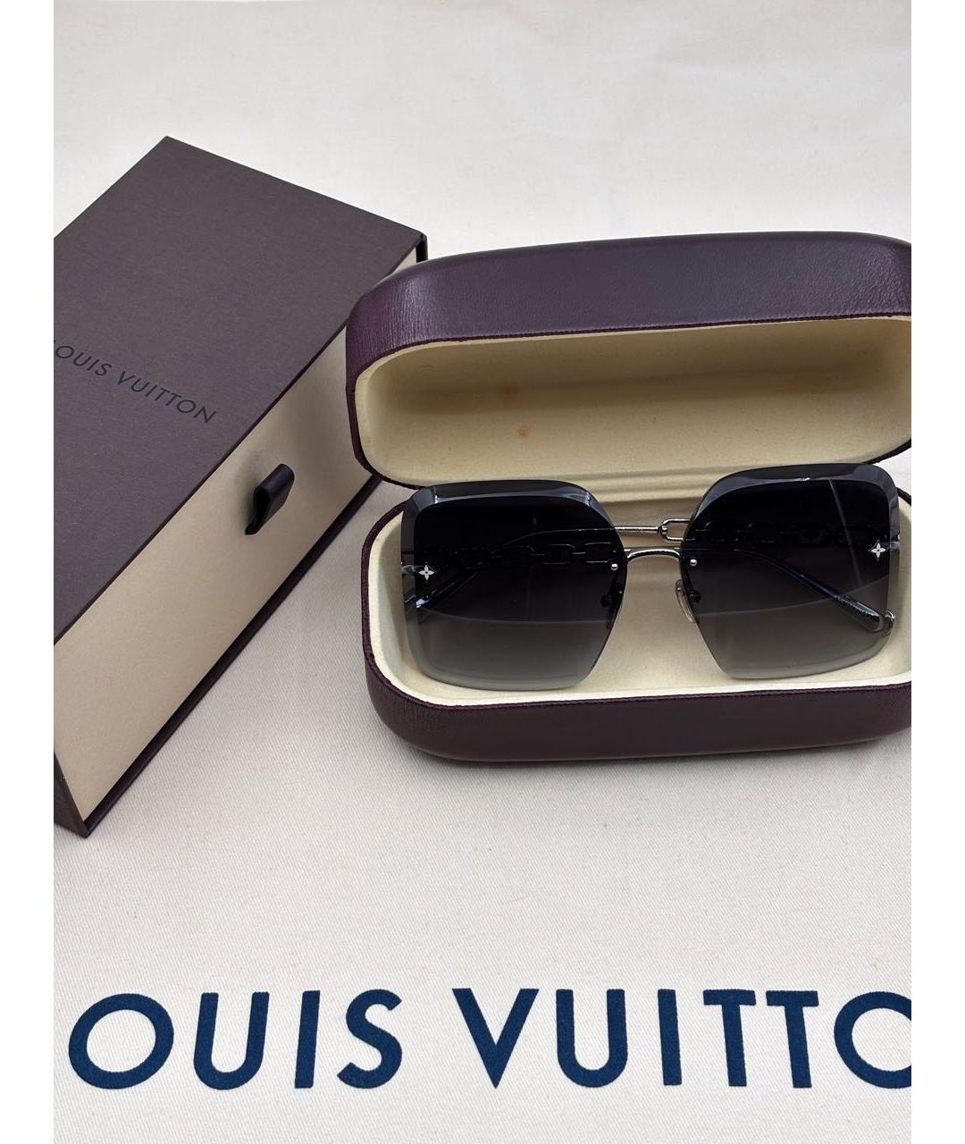 LOUIS VUITTON Серебряные металлические солнцезащитные очки, фото 6