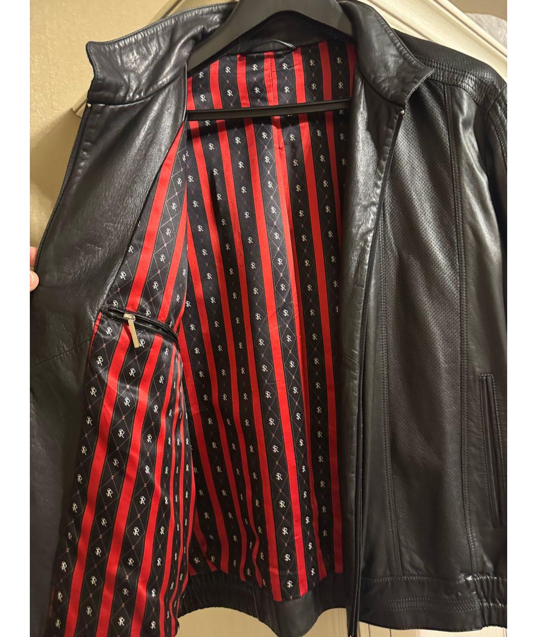 STEFANO RICCI Черная кожаная куртка, фото 2