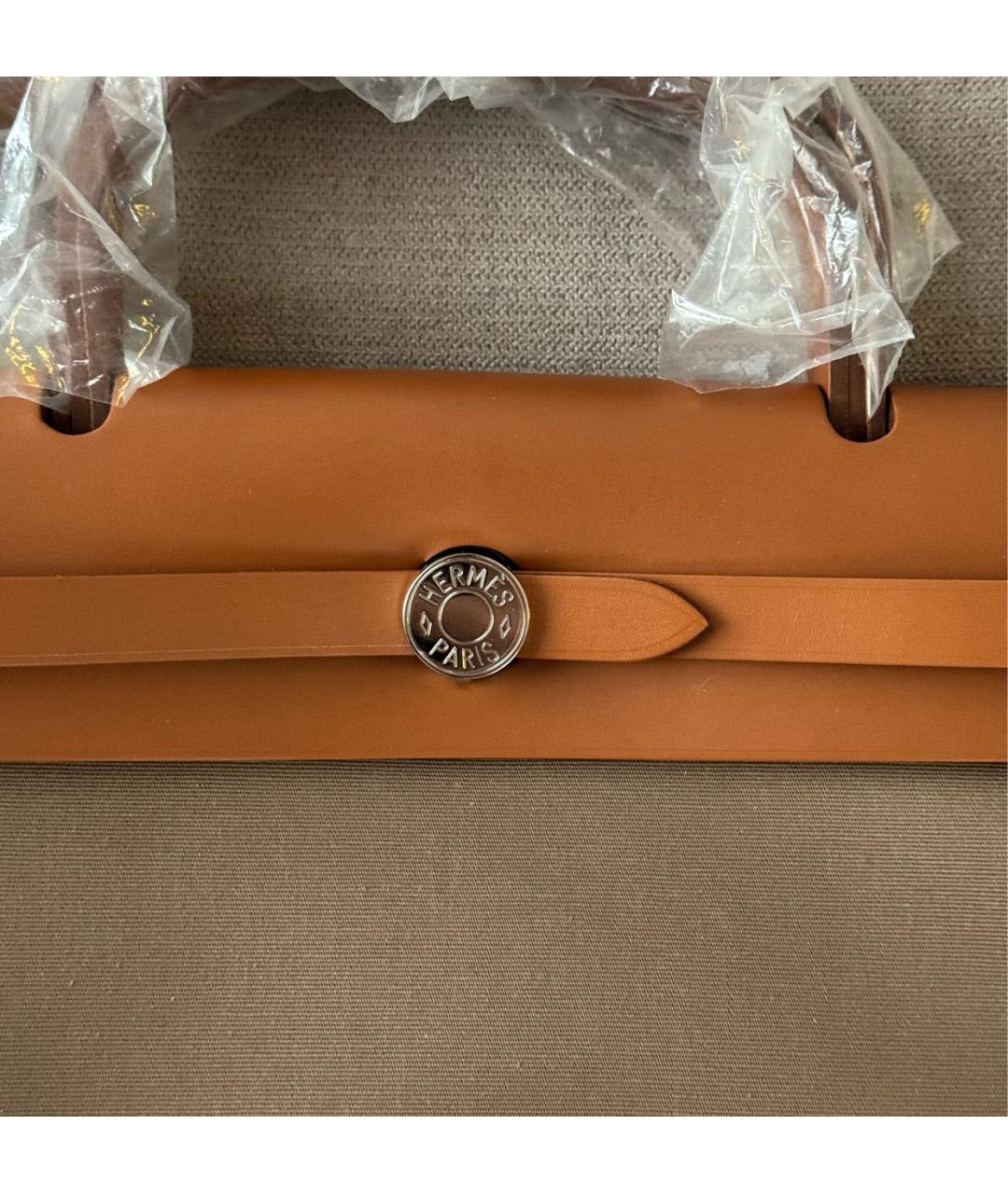 HERMES Коричневая кожаная сумка через плечо, фото 6