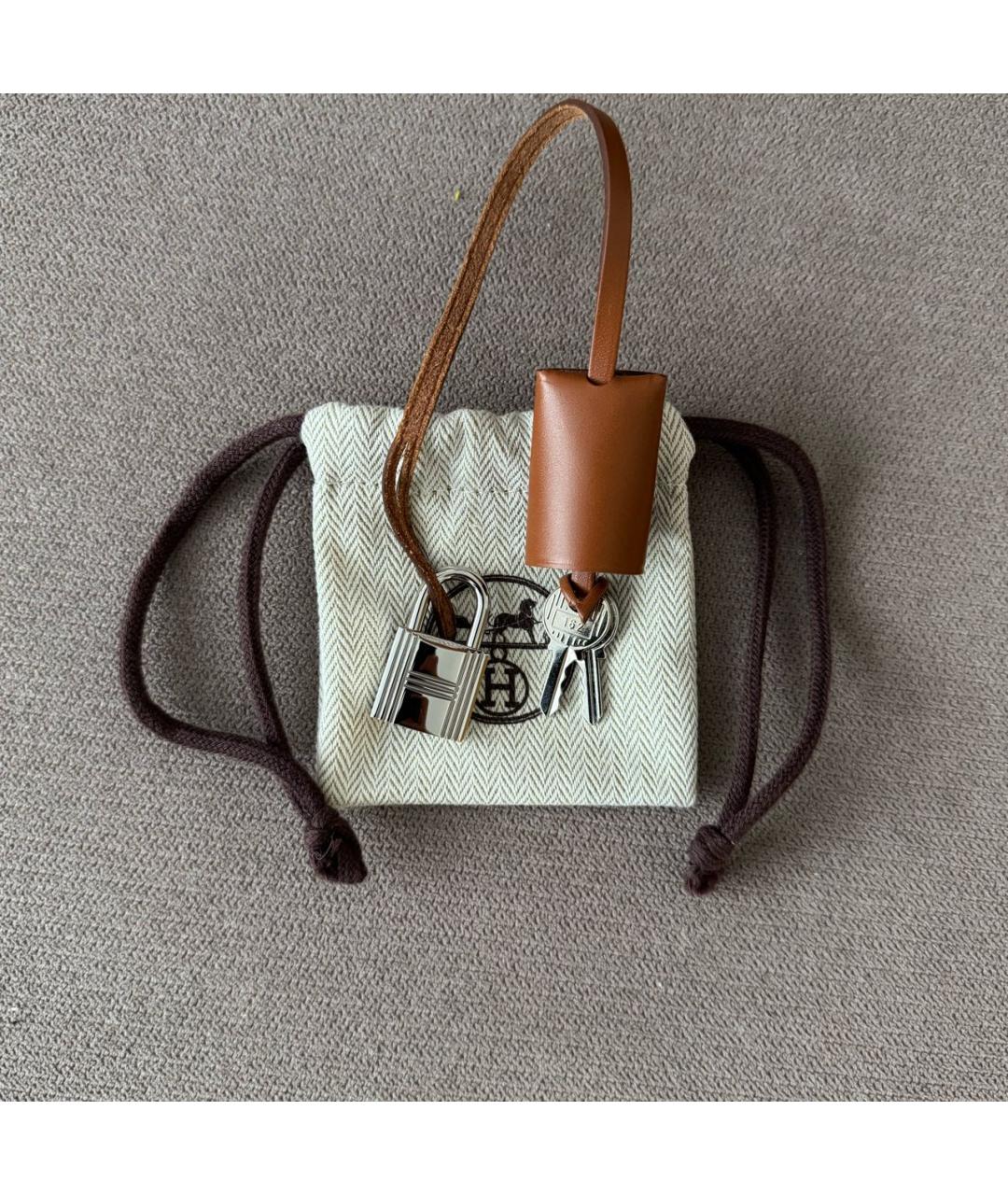 HERMES Коричневая кожаная сумка через плечо, фото 8