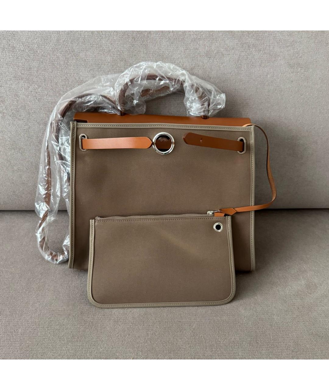 HERMES Коричневая кожаная сумка через плечо, фото 5