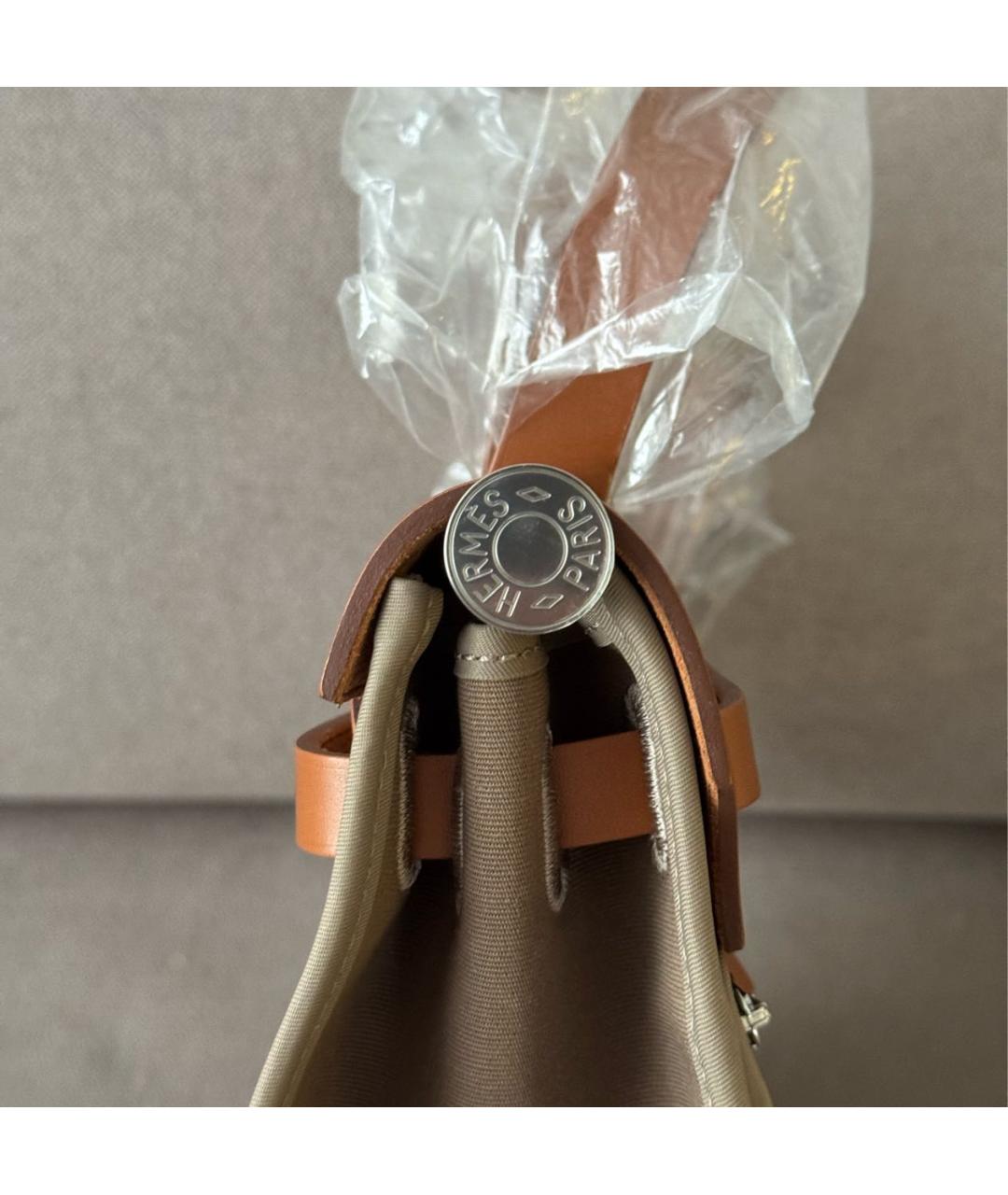 HERMES Коричневая кожаная сумка через плечо, фото 7