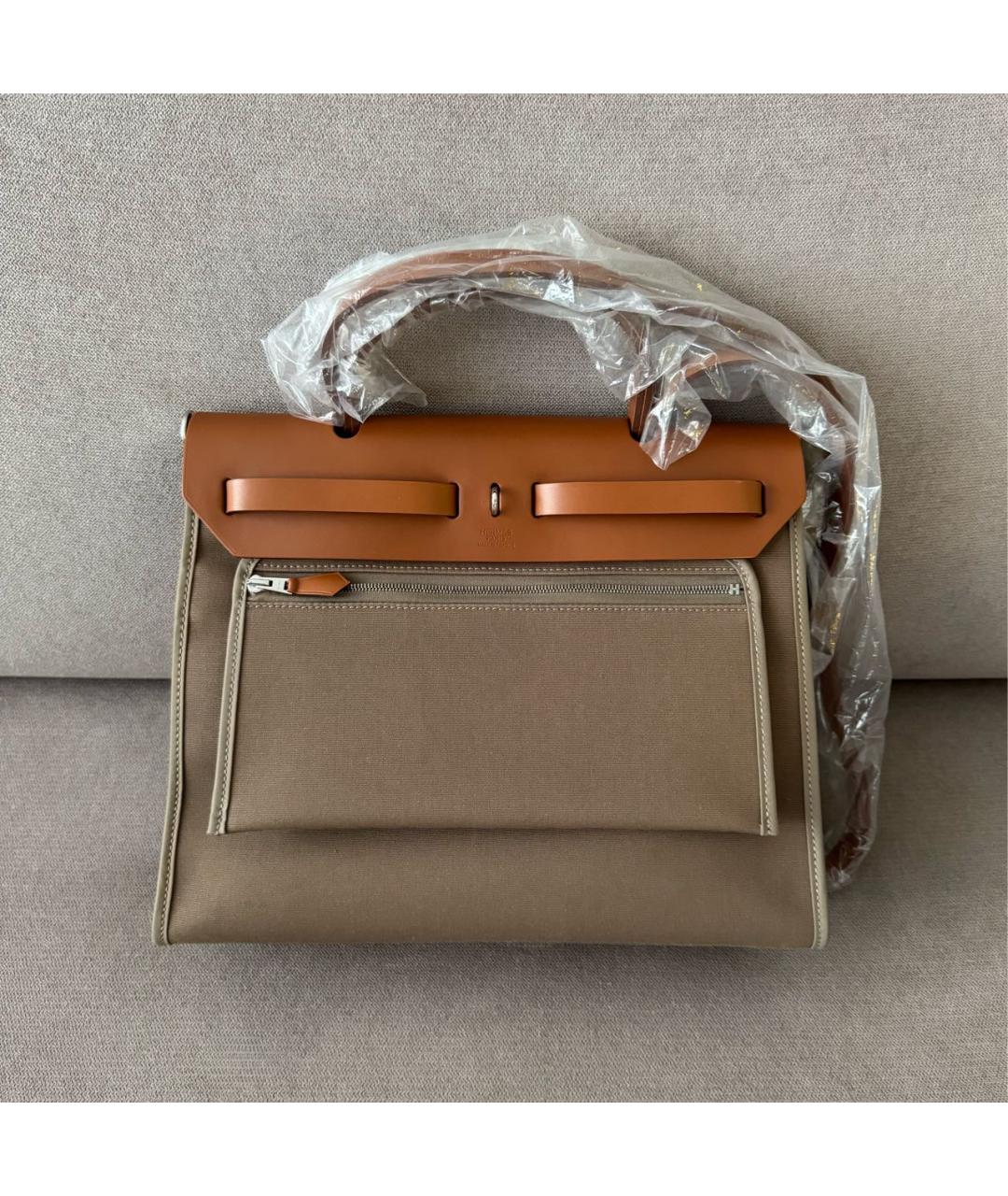 HERMES Коричневая кожаная сумка через плечо, фото 3