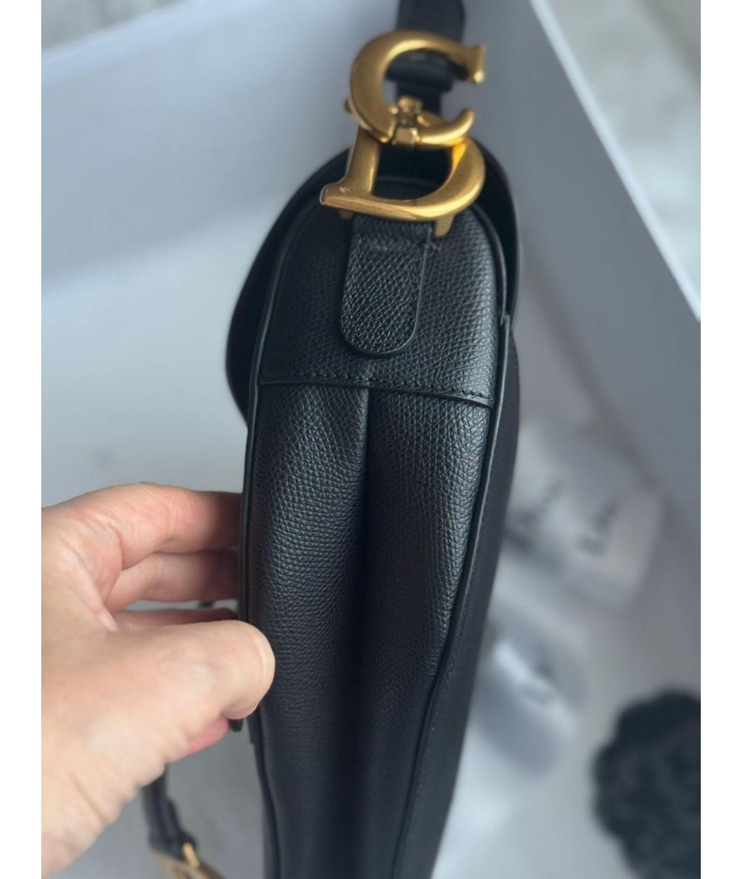 CHRISTIAN DIOR Темно-синяя кожаная сумка через плечо, фото 2