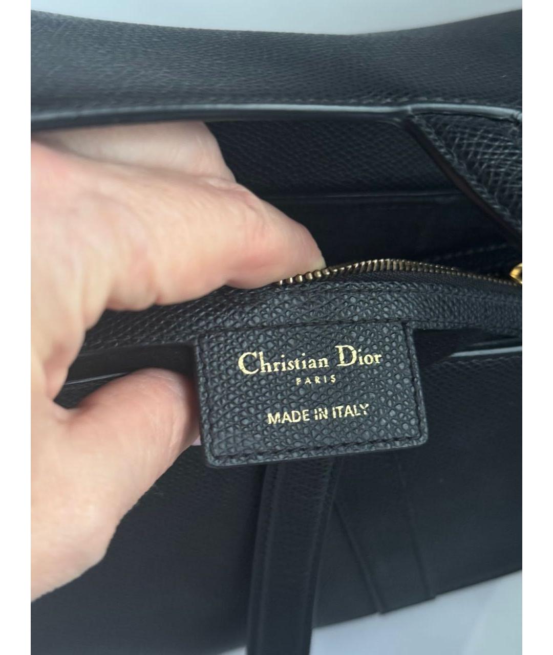 CHRISTIAN DIOR Темно-синяя кожаная сумка через плечо, фото 7