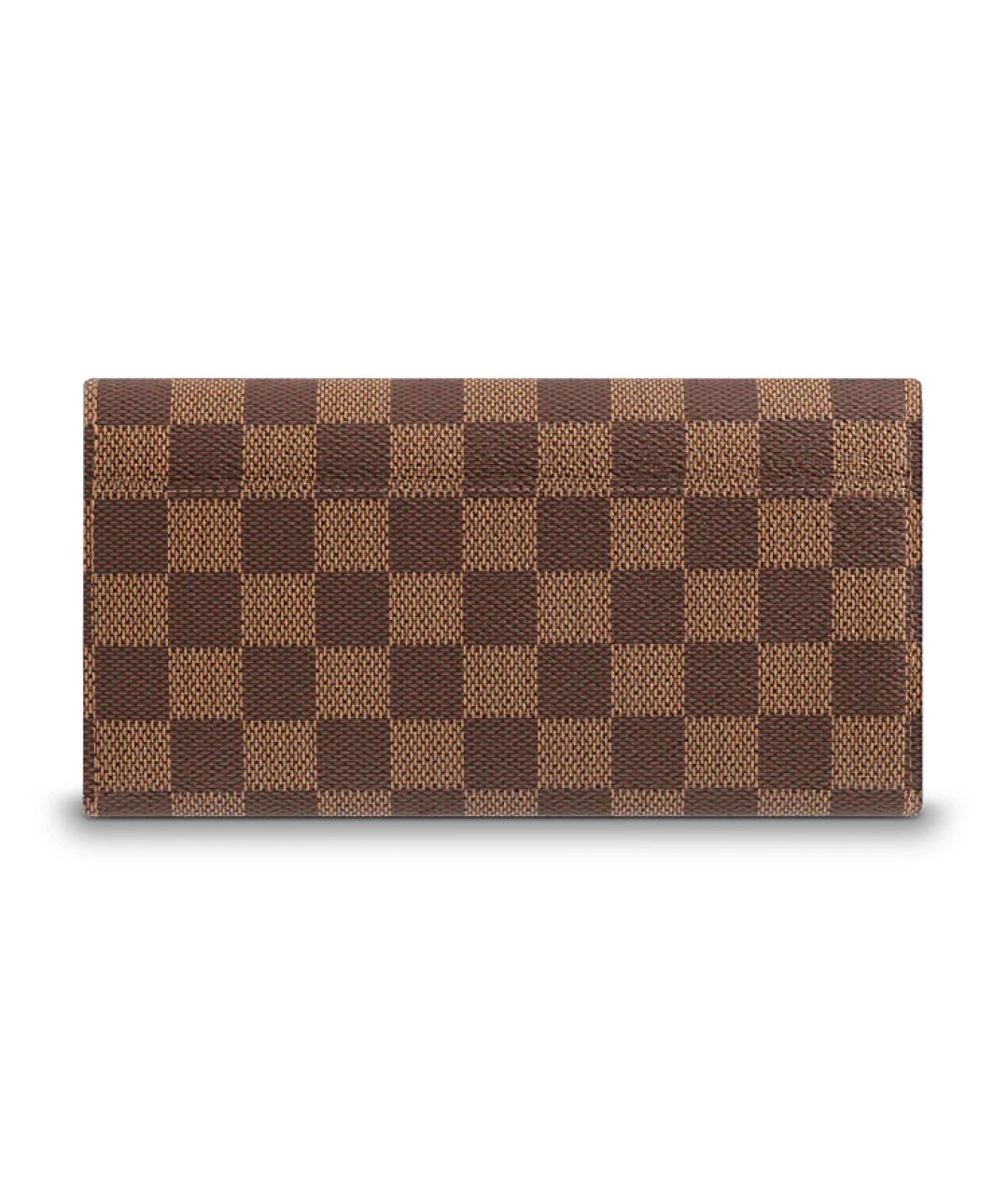 LOUIS VUITTON Коричневый кожаный кошелек, фото 3