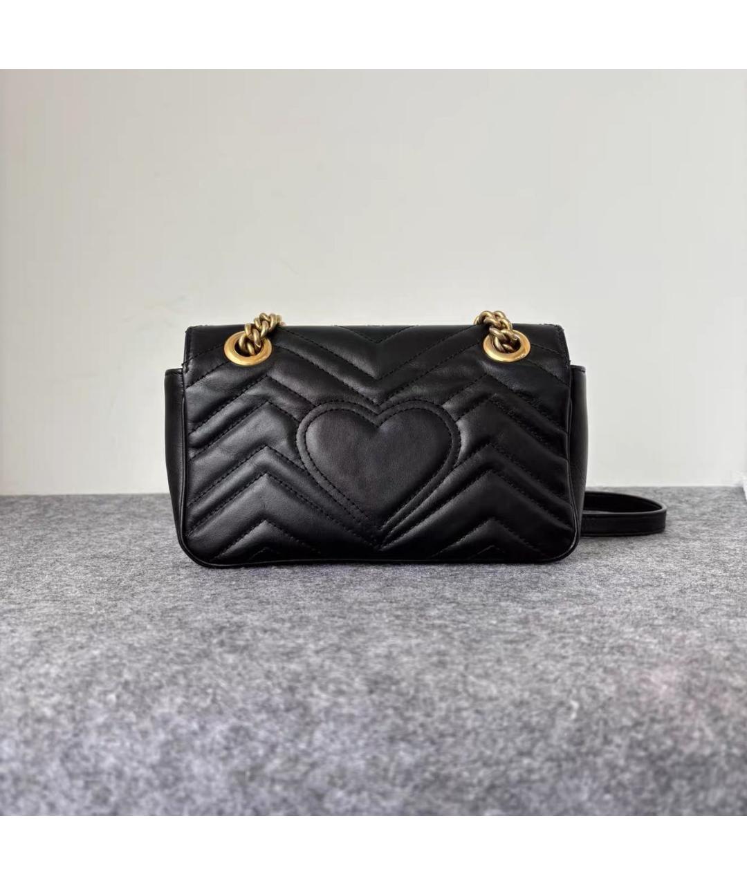 GUCCI Черная кожаная сумка через плечо, фото 2