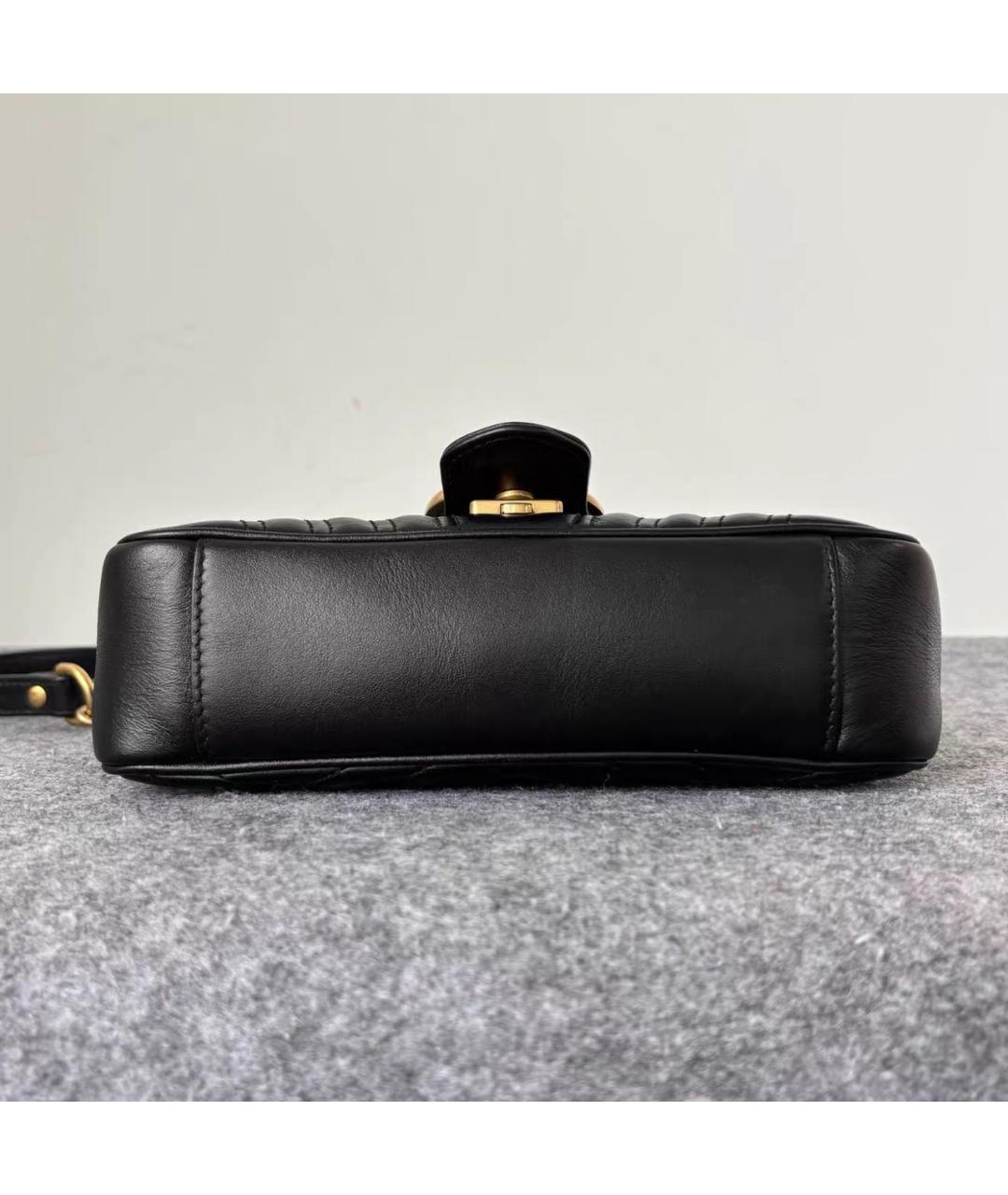GUCCI Черная кожаная сумка через плечо, фото 6