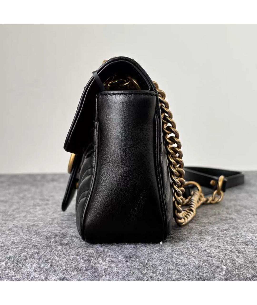GUCCI Черная кожаная сумка через плечо, фото 3