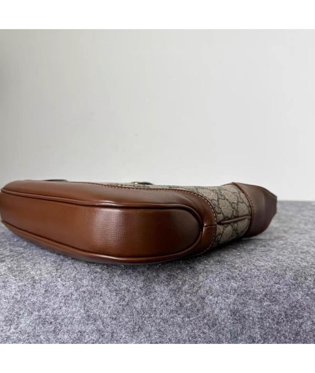 GUCCI Коричневая кожаная сумка с короткими ручками, фото 8