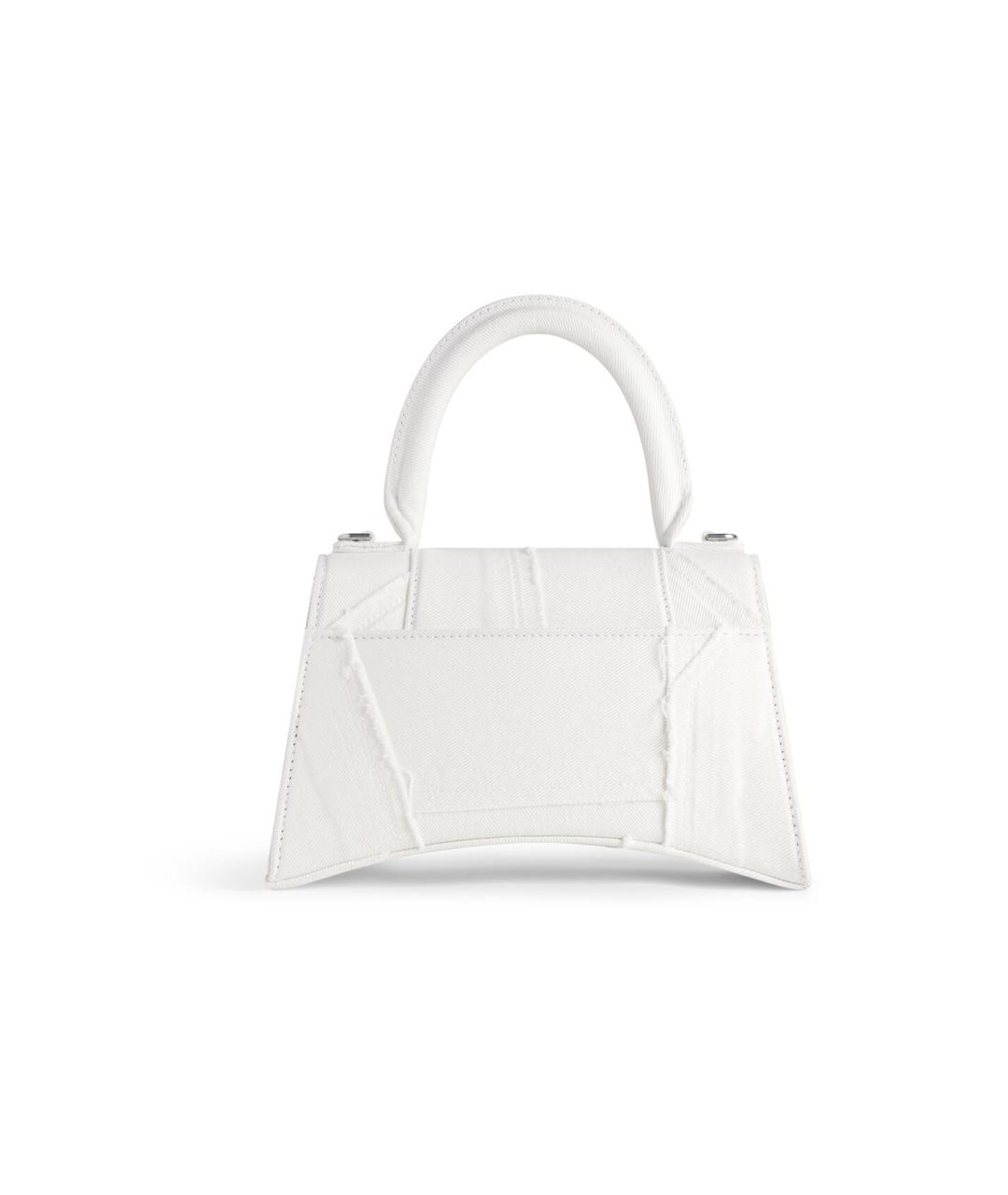 BALENCIAGA Белая кожаная сумка через плечо, фото 4