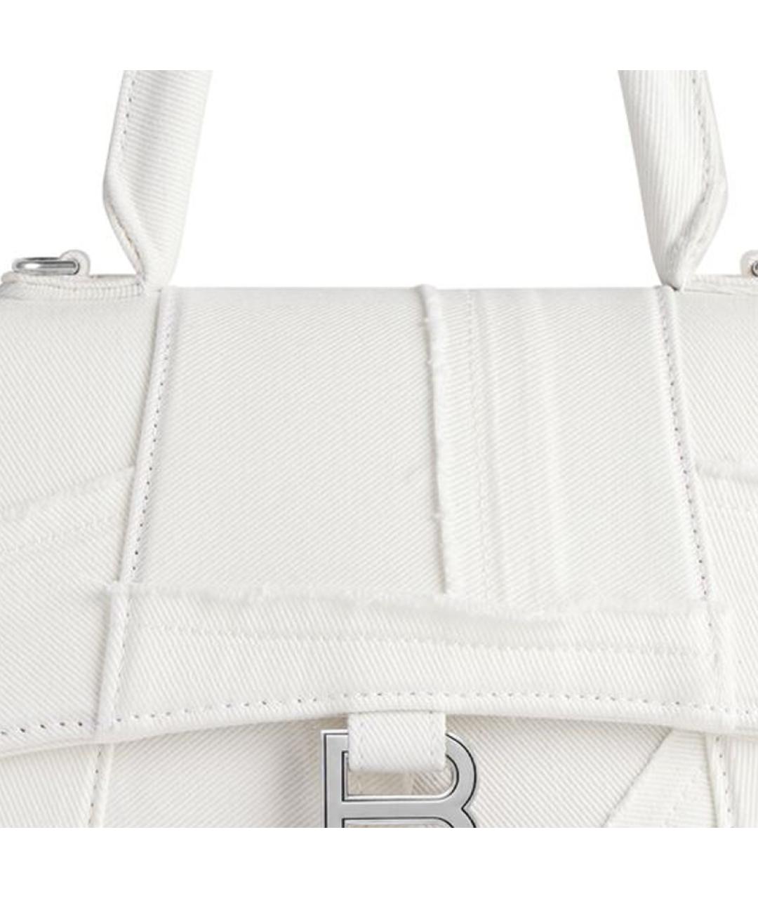 BALENCIAGA Белая кожаная сумка через плечо, фото 6