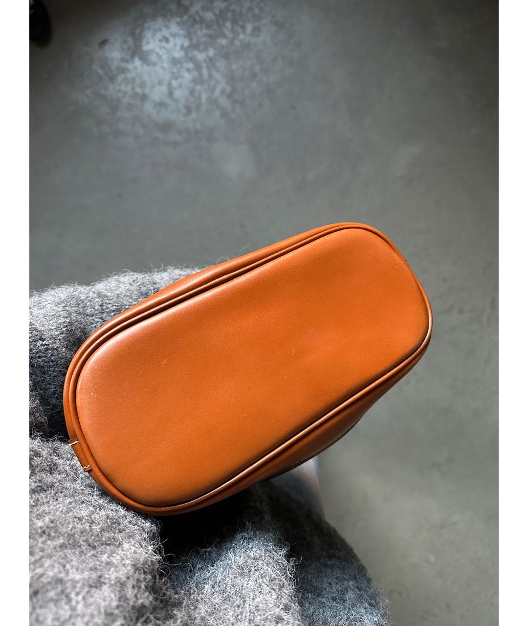 CELINE Коричневая кожаная сумка через плечо, фото 5