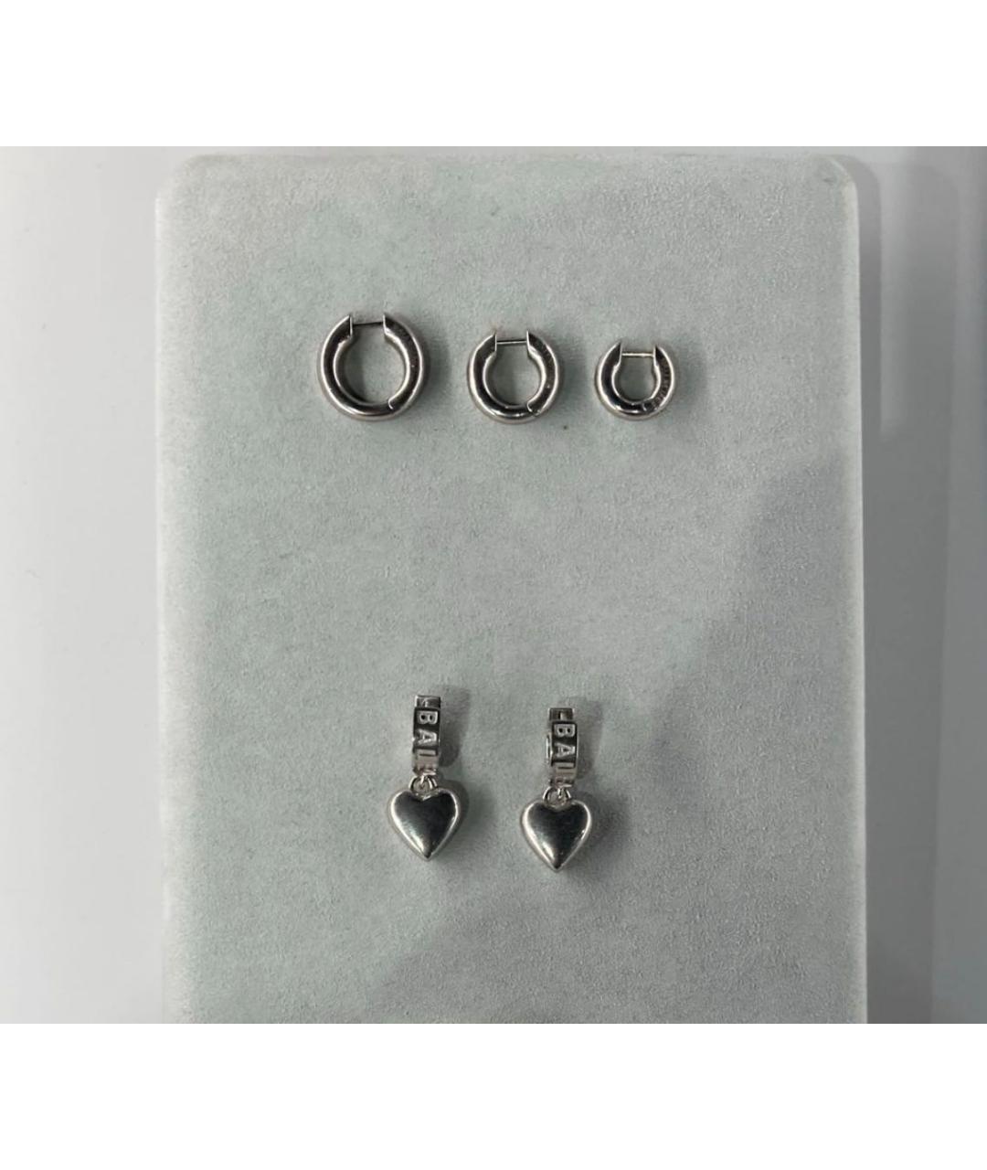 BALENCIAGA Серебряные серебряные серьги, фото 6
