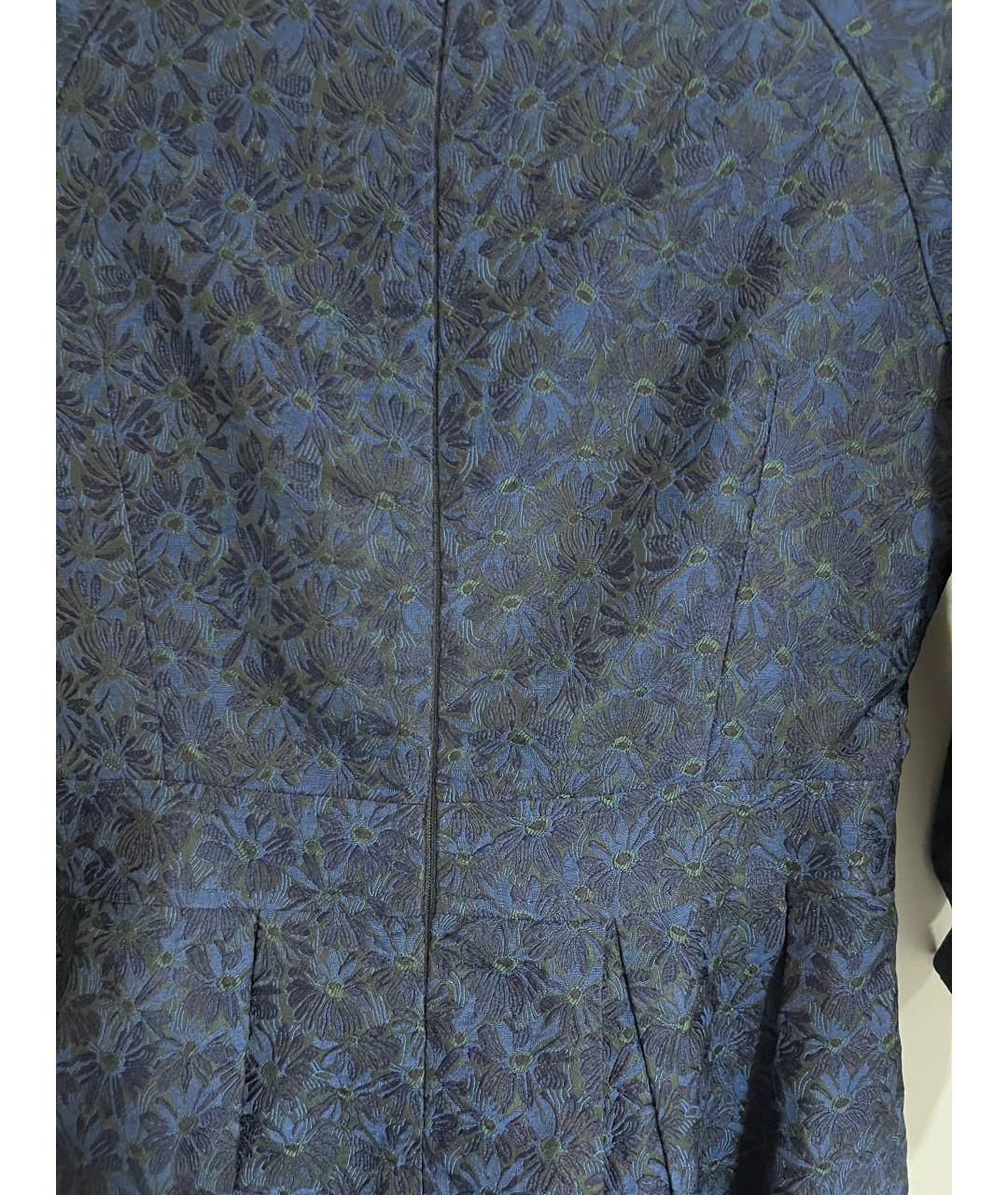 ULYANA SERGEENKO Синее вискозное вечернее платье, фото 5