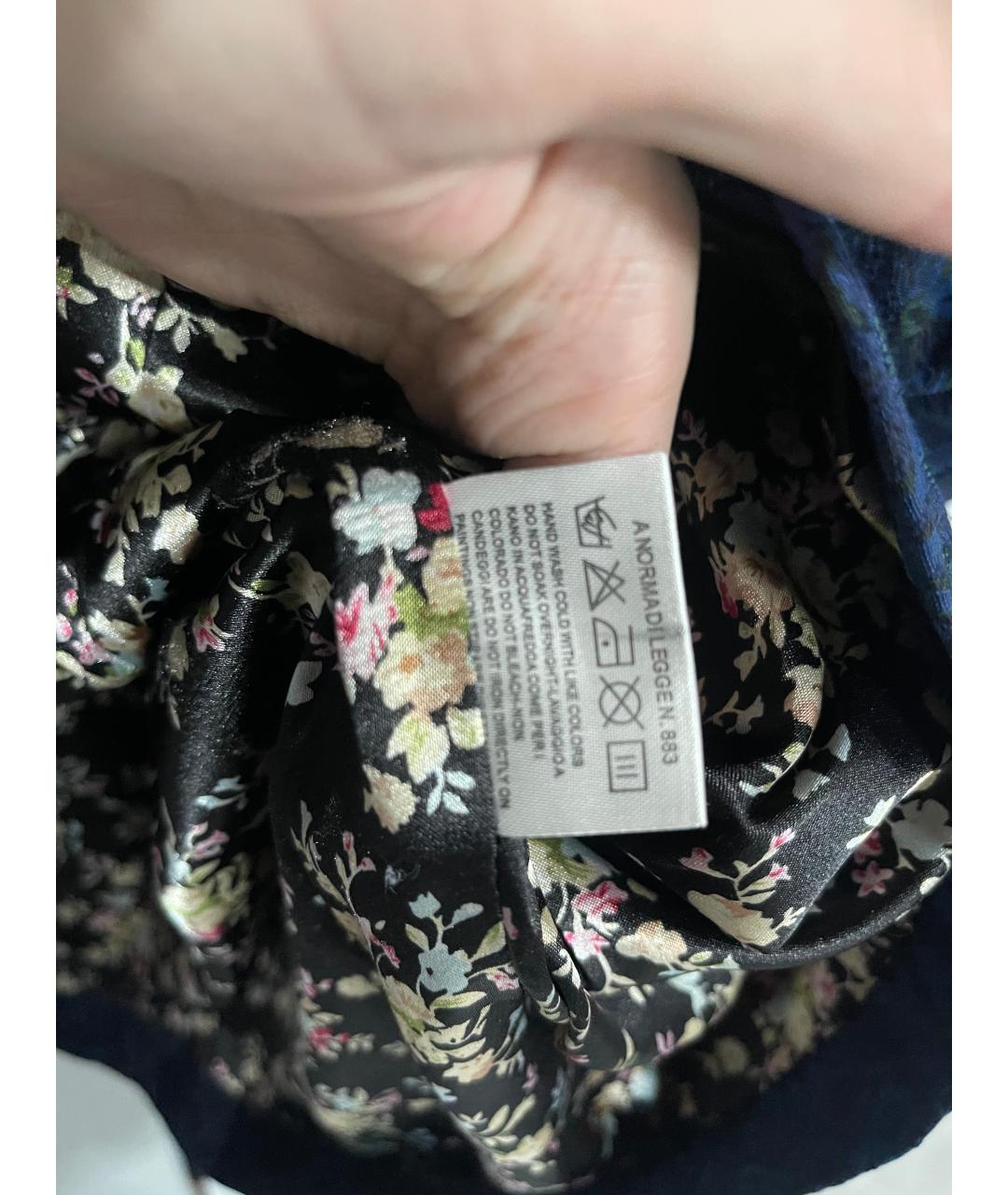 ULYANA SERGEENKO Синее вискозное вечернее платье, фото 8