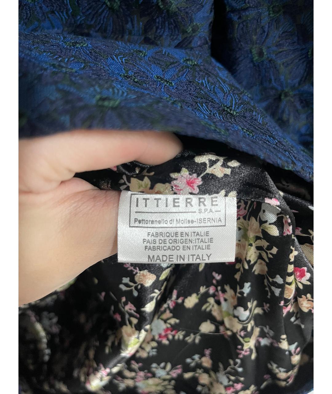 ULYANA SERGEENKO Синее вискозное вечернее платье, фото 7