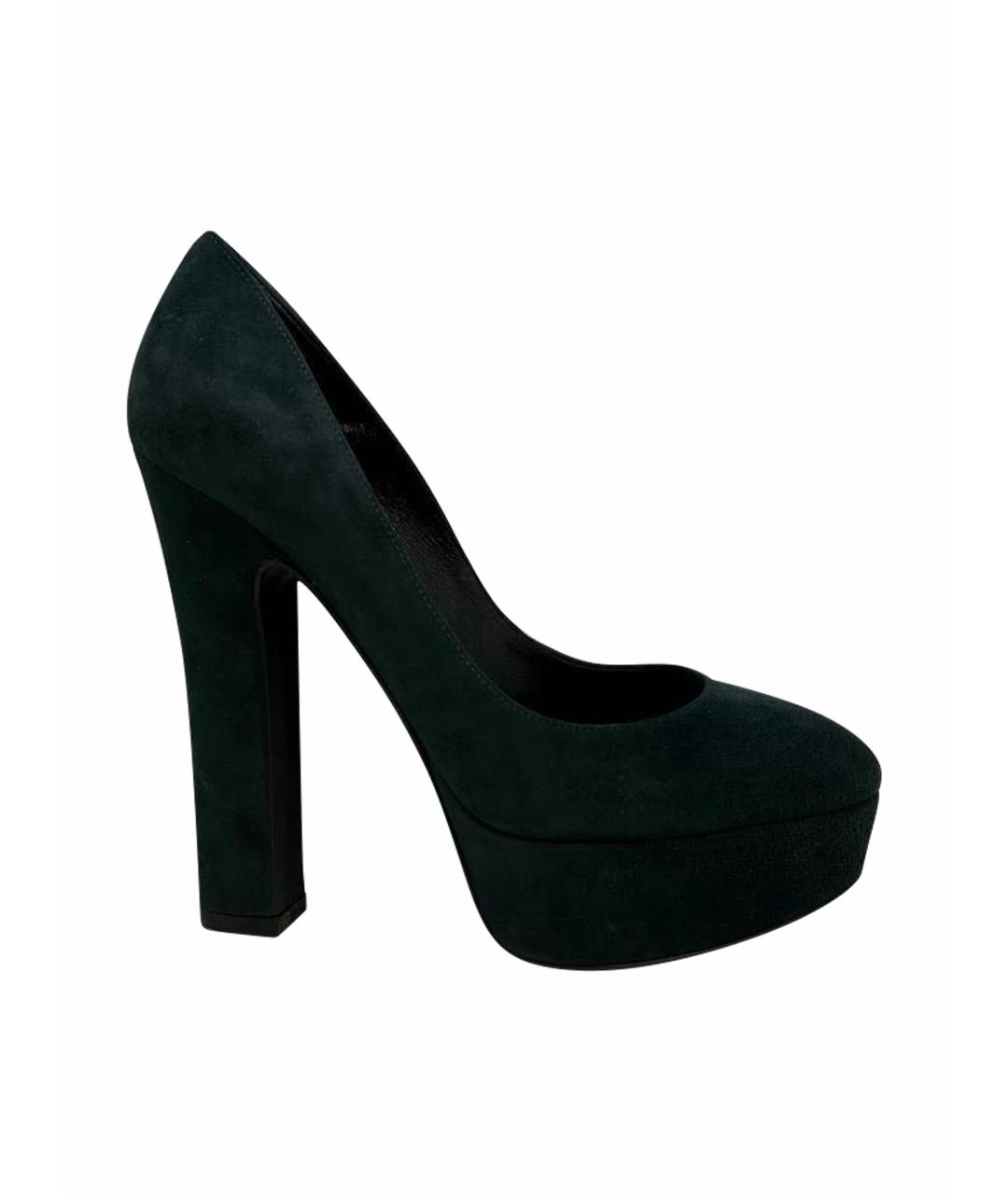 DOLCE&GABBANA Черные замшевые туфли, фото 4