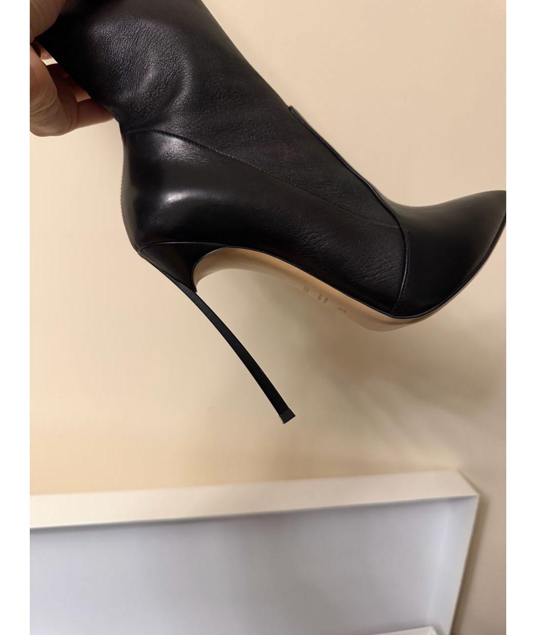 CASADEI Черные кожаные ботфорты, фото 4