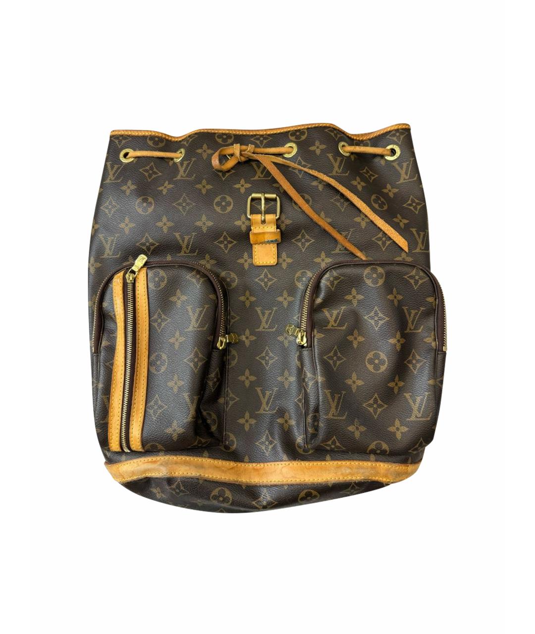 LOUIS VUITTON Коричневый кожаный рюкзак, фото 1