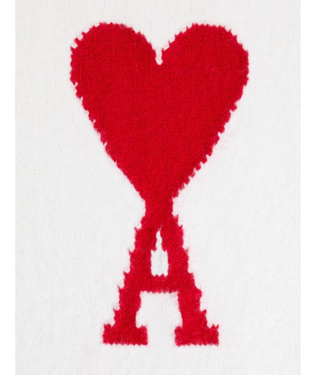 Ami Paris Белый шерстяной джемпер / свитер, фото 3