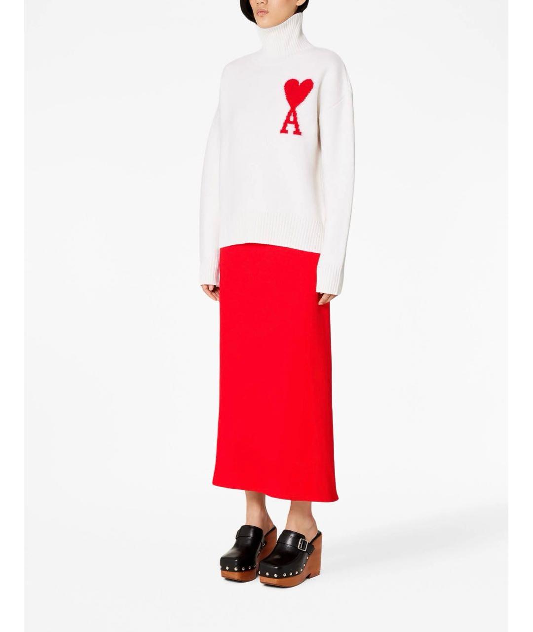 Ami Paris Белый шерстяной джемпер / свитер, фото 2