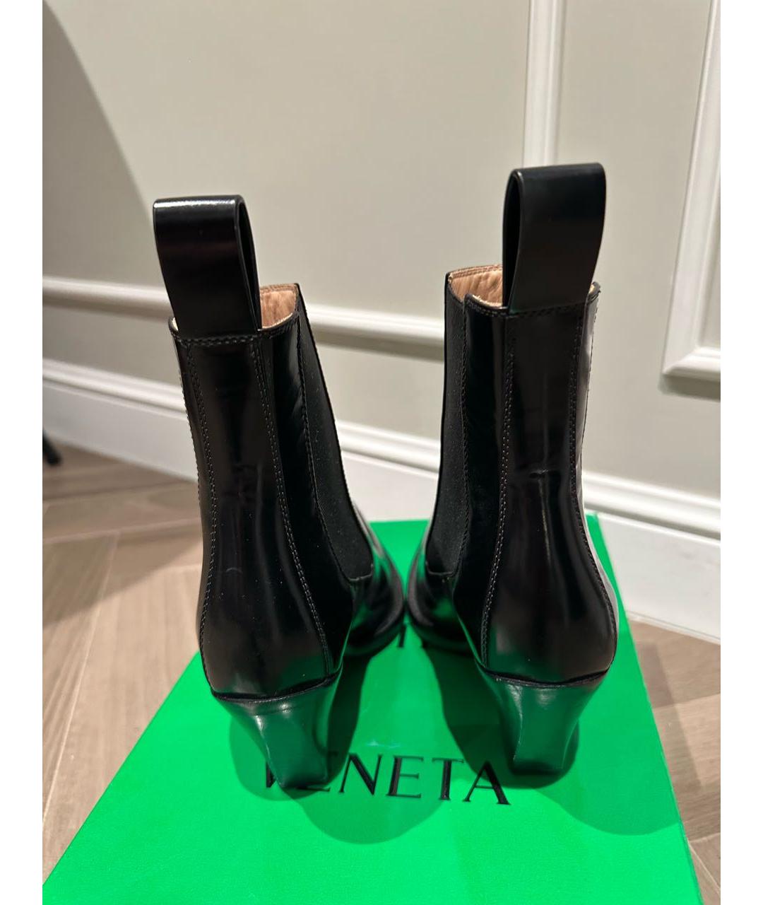 BOTTEGA VENETA Черные кожаные ботильоны, фото 3