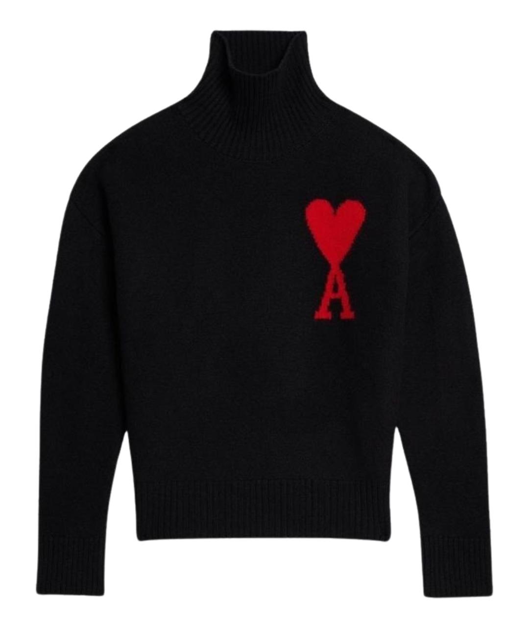 Ami Paris Черный шерстяной джемпер / свитер, фото 1