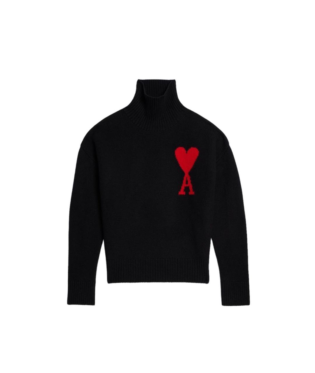 Ami Paris Черный шерстяной джемпер / свитер, фото 5