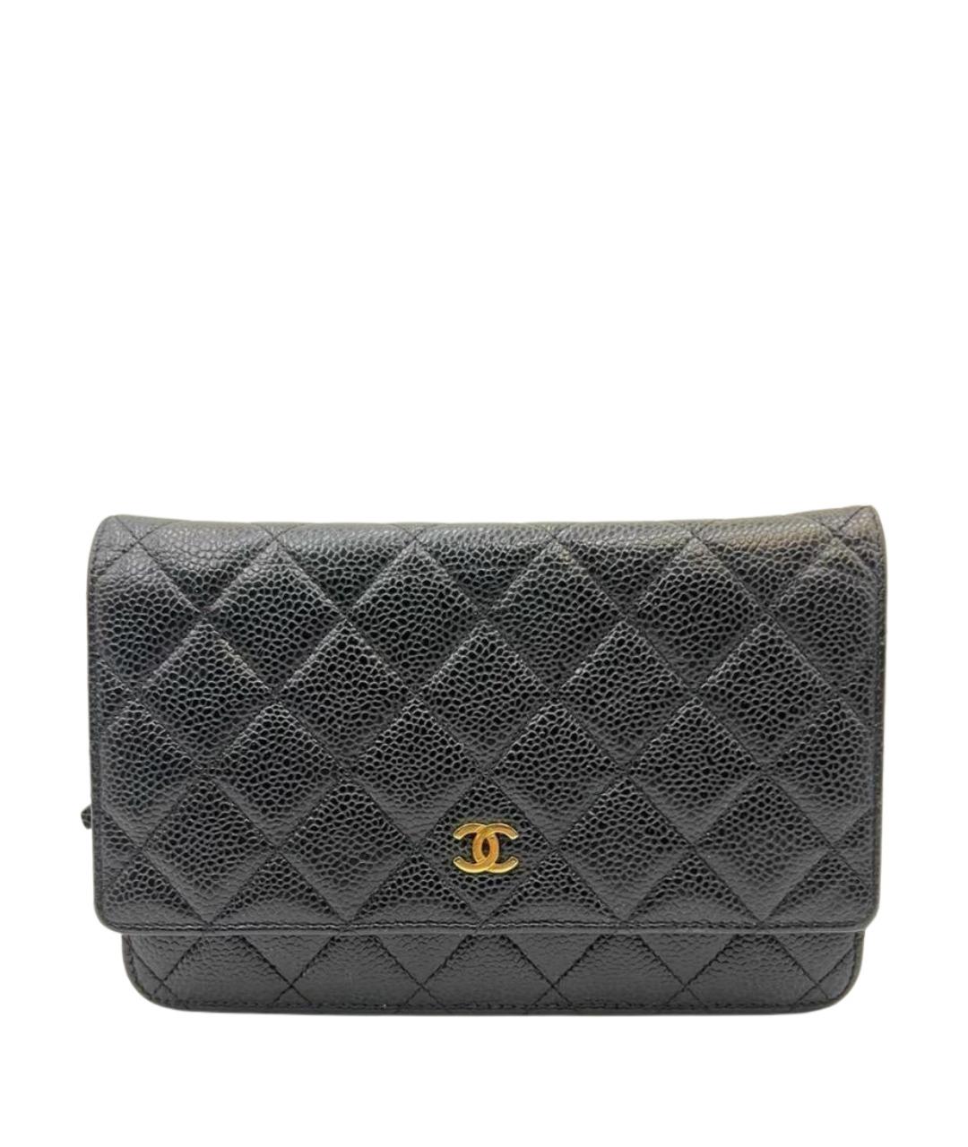 CHANEL Черная кожаная сумка через плечо, фото 1