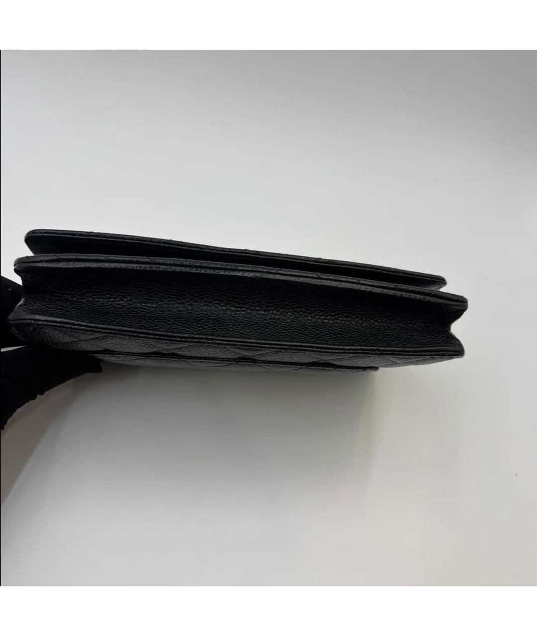 CHANEL Черная кожаная сумка через плечо, фото 6